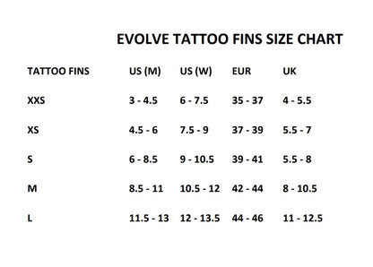 Evolve Tattoo Long Fins - UNU LT