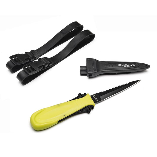 Evolve Stealth Dive Knife – Quick Release Teflon Coated